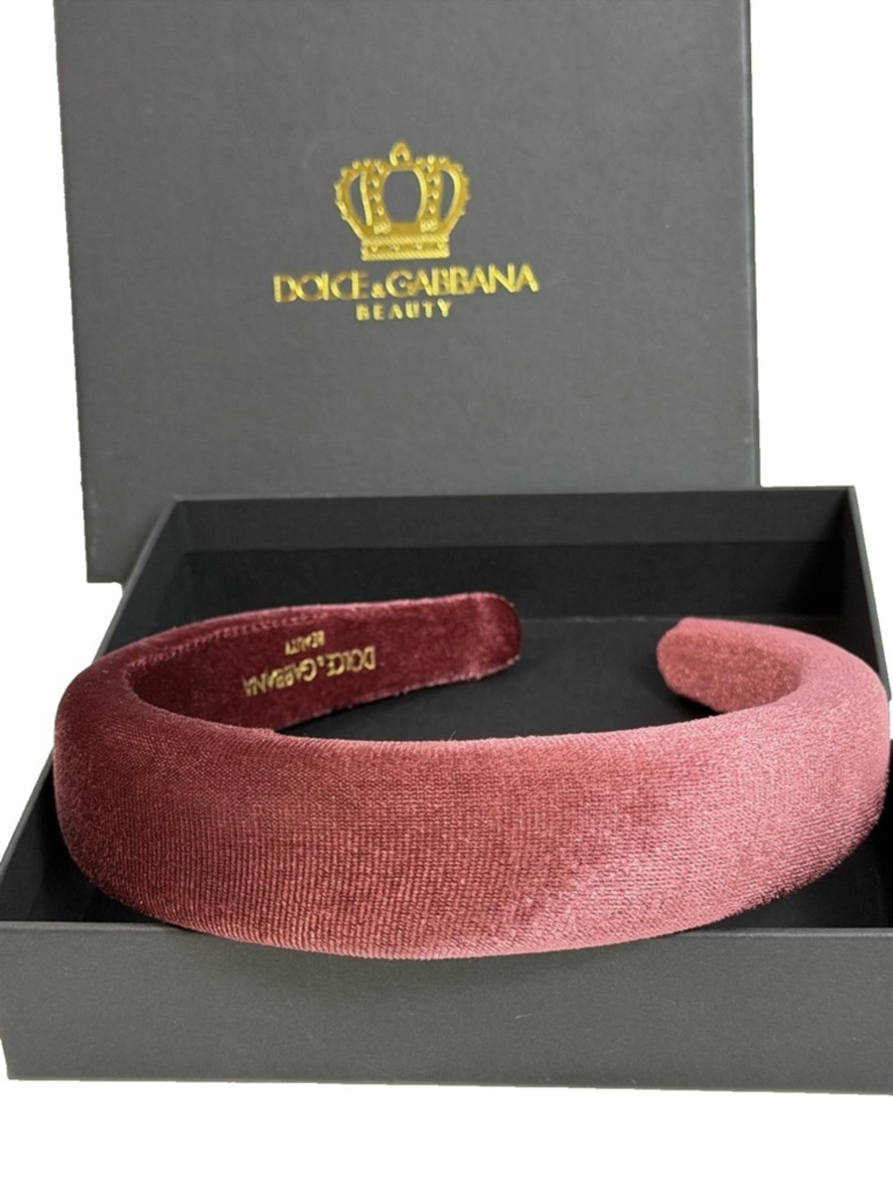 NIB Dolce & Gabbana Velvet Headband - Picture 2 of 5